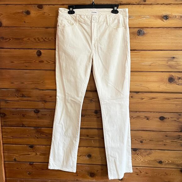 Frame Off White Le Crop Mini Boot Denim Jeans Size 30 - Picture 1 of 7
